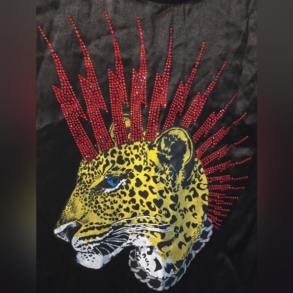 NWT Lauren Moshi Crystal Linette Punk Leopard tank Top - Picture 10 of 10
